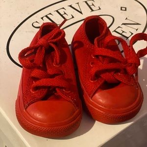 Red baby converse